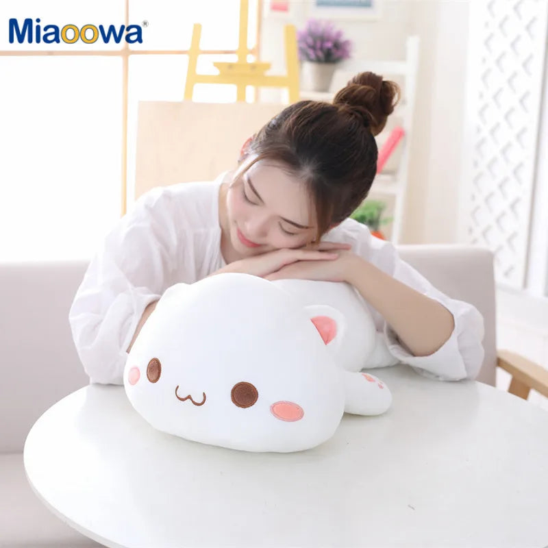 1pc 35cm Kawaii Lying Cat Plush Toys Stuffed Cute Cat Doll Lovely Animal Pillow Soft Cartoon Cushion Kid Christmas Gift