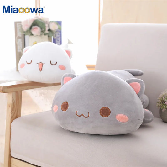 1pc 35cm Kawaii Lying Cat Plush Toys Stuffed Cute Cat Doll Lovely Animal Pillow Soft Cartoon Cushion Kid Christmas Gift