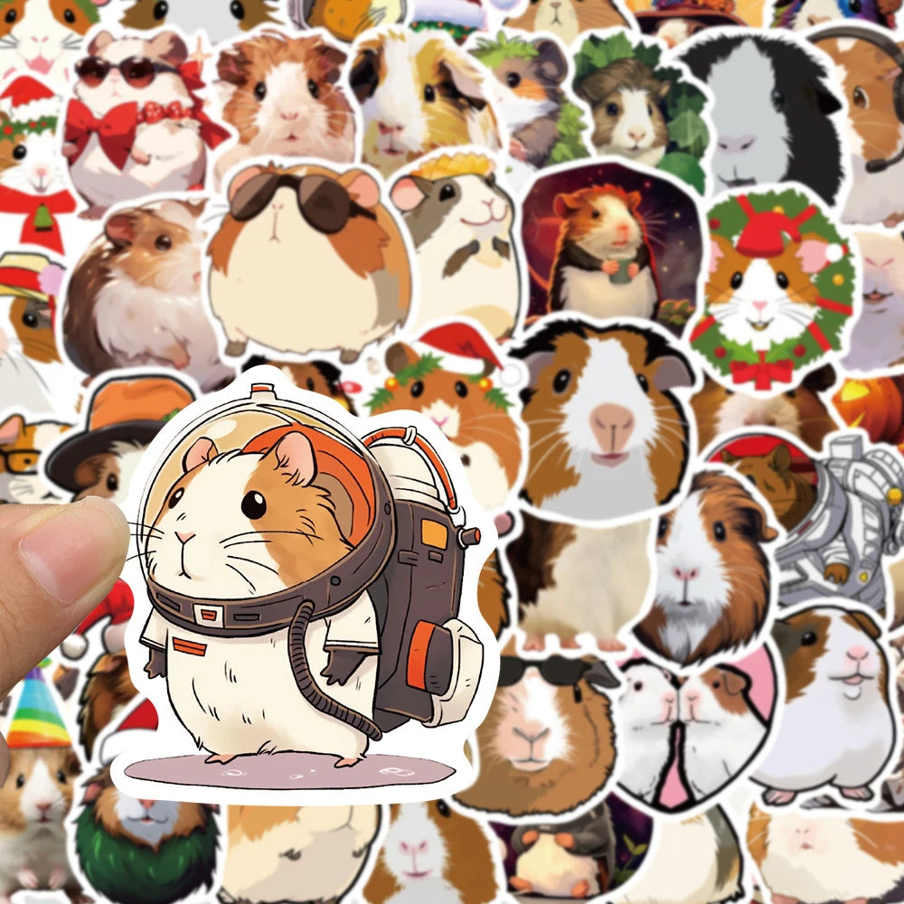 10/30/50pcs Cute Animal Cavia Porcellus Graffiti Stickers Cavy Decals Laptop Suitcase Phone Diary Waterproof Sticker Kids Toys