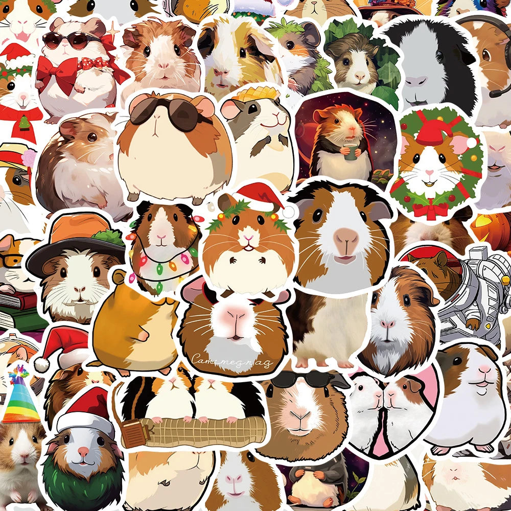 10/30/50pcs Cute Animal Cavia Porcellus Graffiti Stickers Cavy Decals Laptop Suitcase Phone Diary Waterproof Sticker Kids Toys