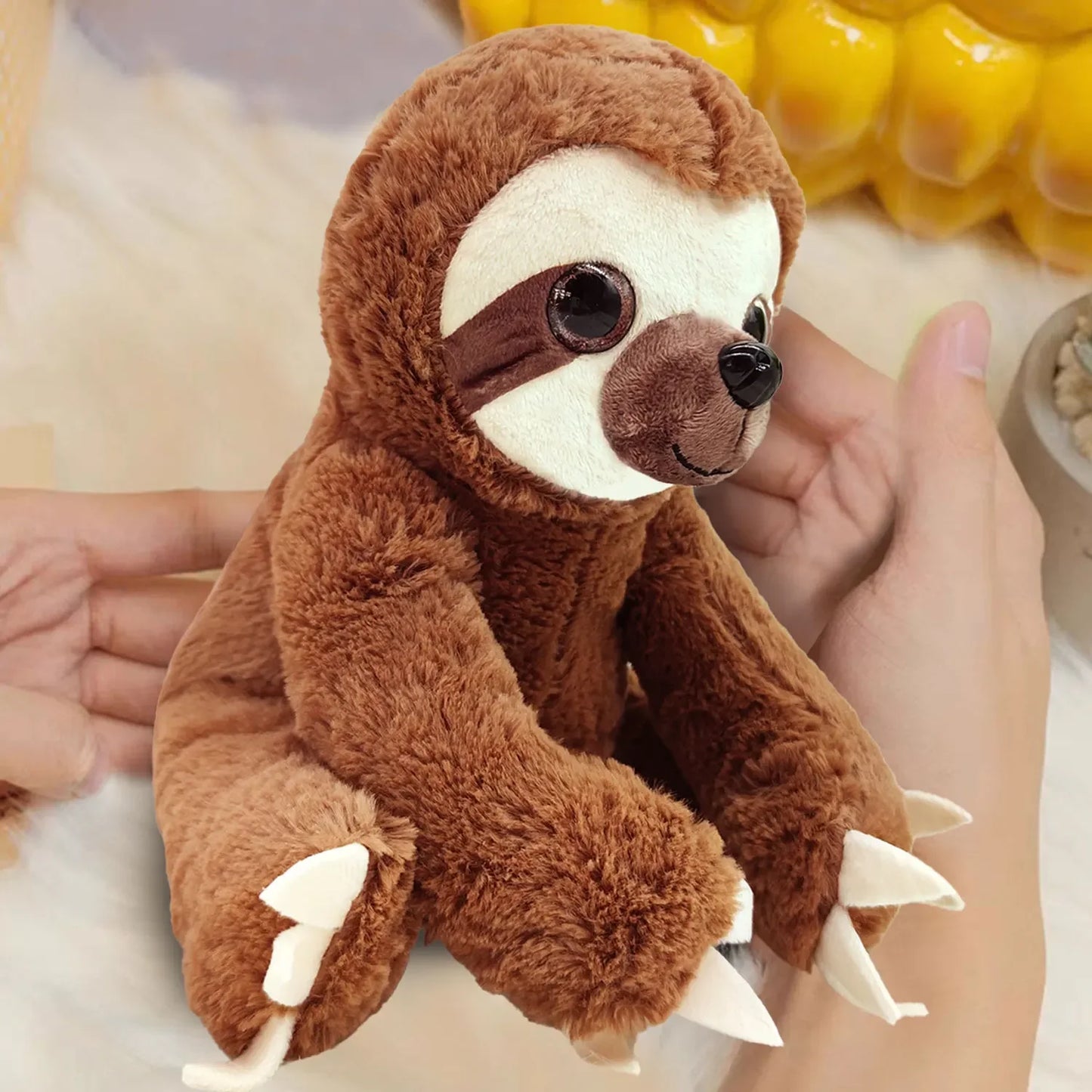 25cm Cute Sloth Plush Toy, High-Quality Long-Haired Stuffed Animal, Ideal Gift for Kids and Adults