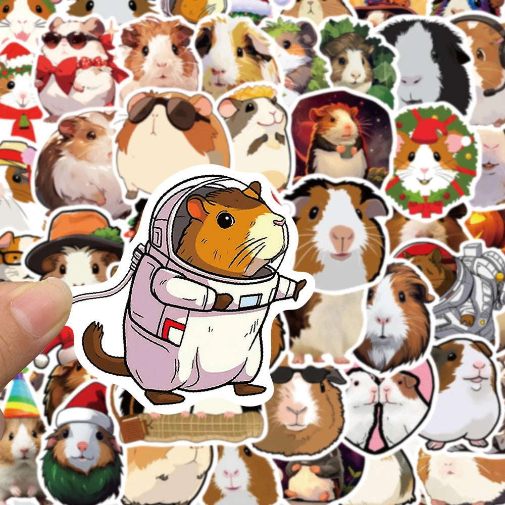 10/30/50pcs Cute Animal Cavia Porcellus Graffiti Stickers Cavy Decals Laptop Suitcase Phone Diary Waterproof Sticker Kids Toys