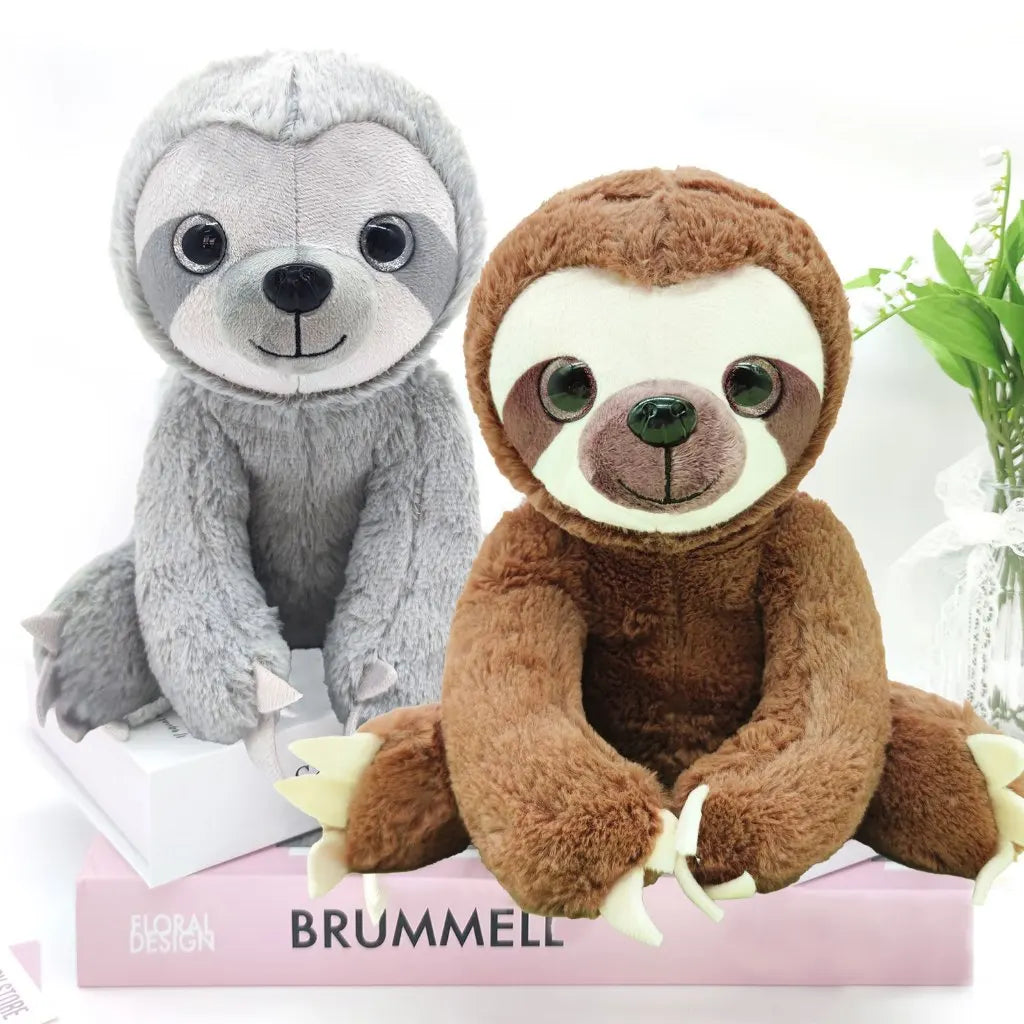 25cm Cute Sloth Plush Toy, High-Quality Long-Haired Stuffed Animal, Ideal Gift for Kids and Adults