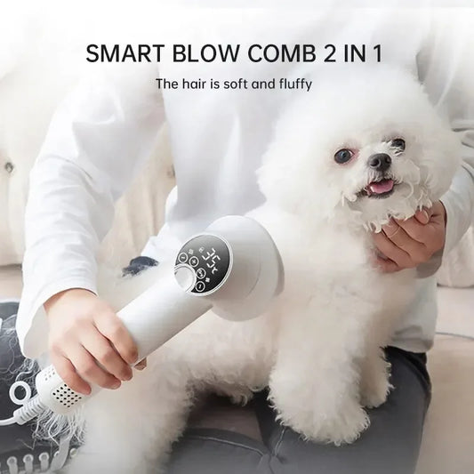 Cat Grooming Hairdressing Blow & Comb Silent No Harm Pet Cleaning Smart Pet Hair Dryer Supplies Negative Ion Pet Product