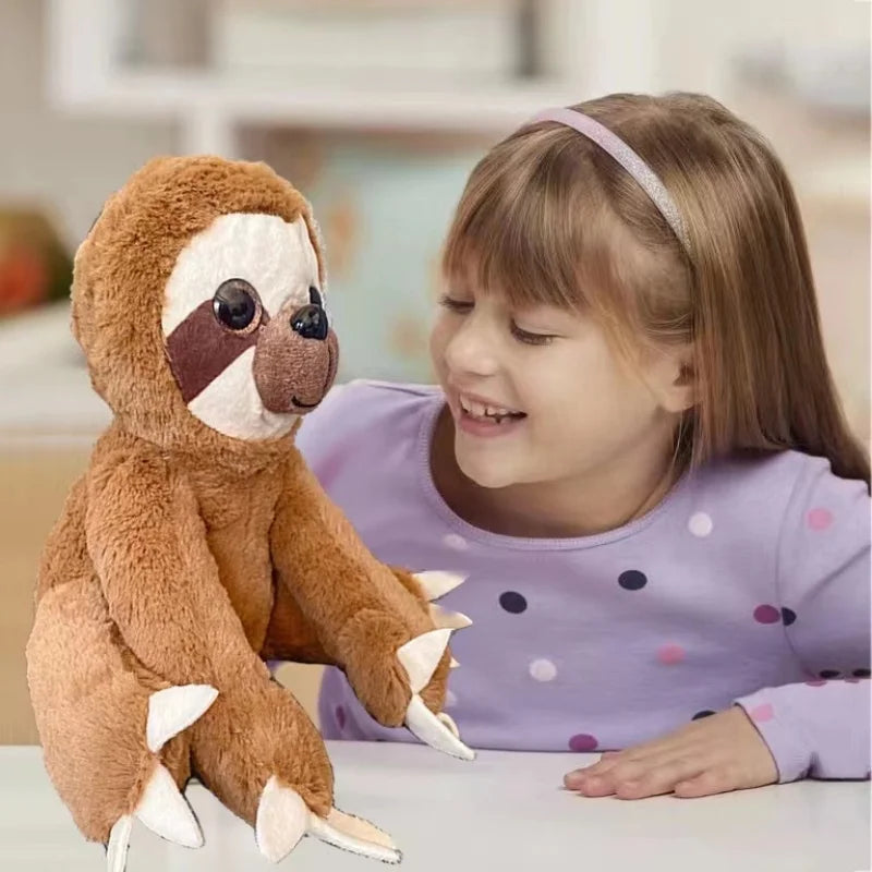 25cm Cute Sloth Plush Toy, High-Quality Long-Haired Stuffed Animal, Ideal Gift for Kids and Adults